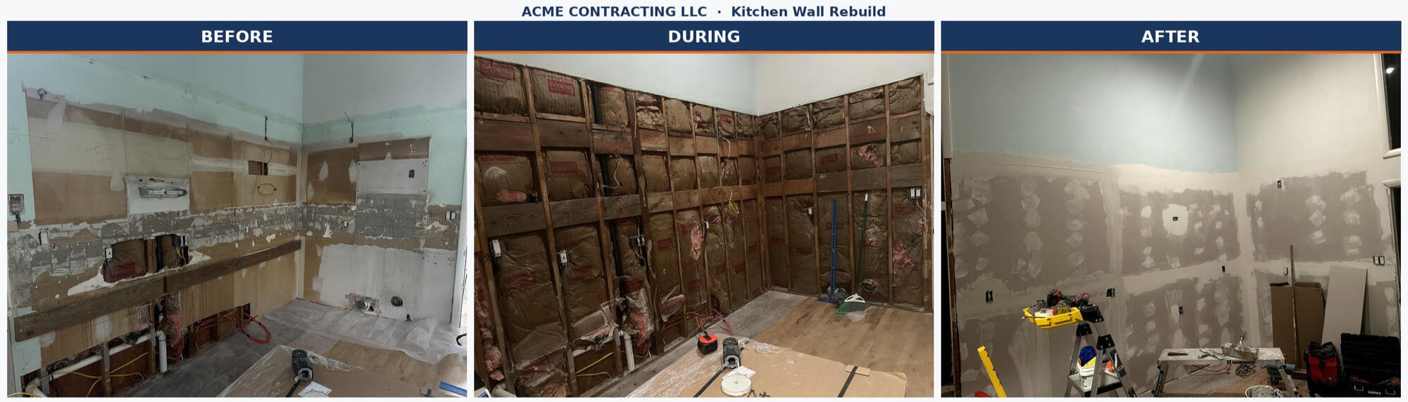 Kitchen Wall Rebuild